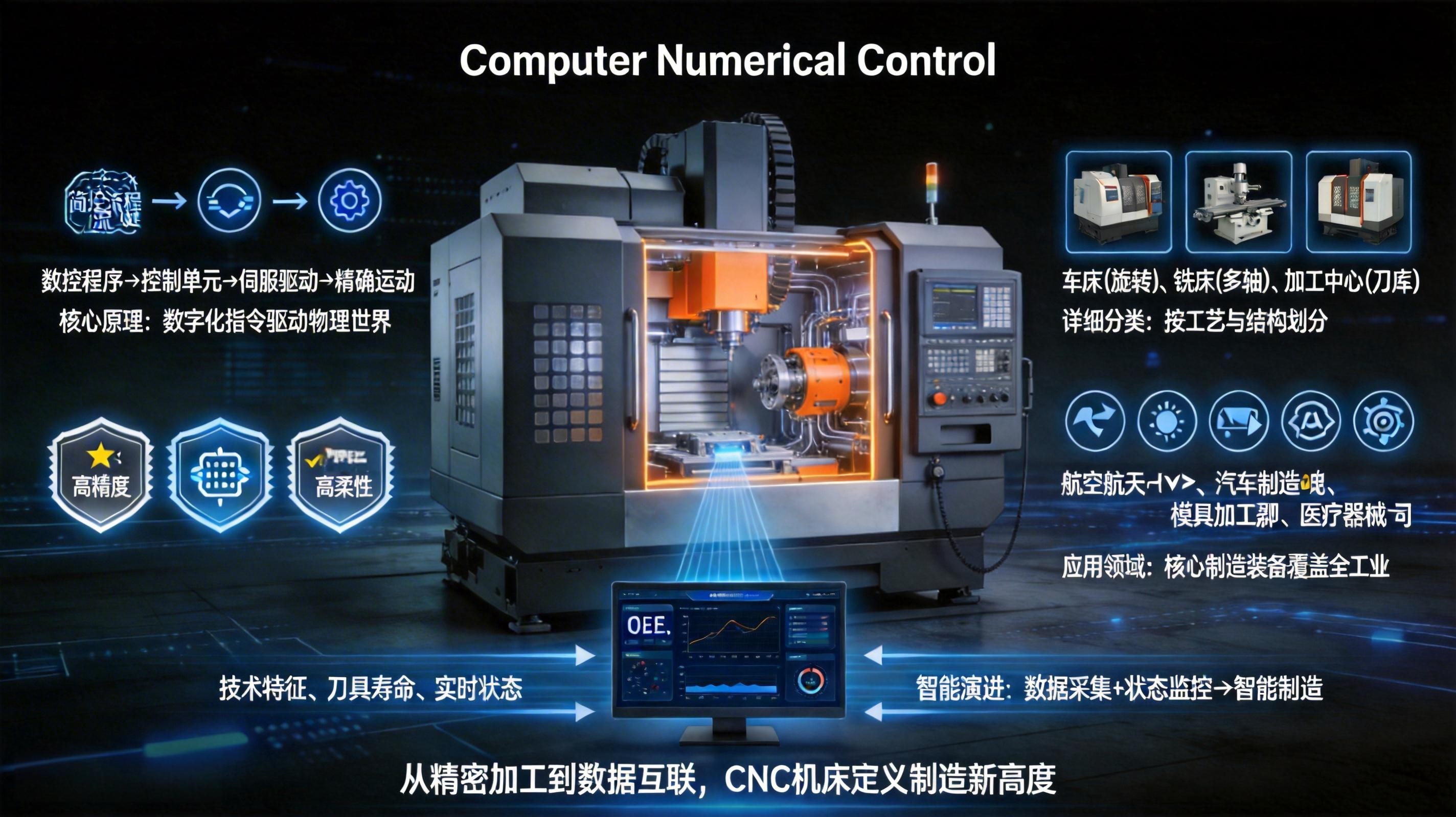 數控機床（CNC）全面解析：分類、特征與應用領域