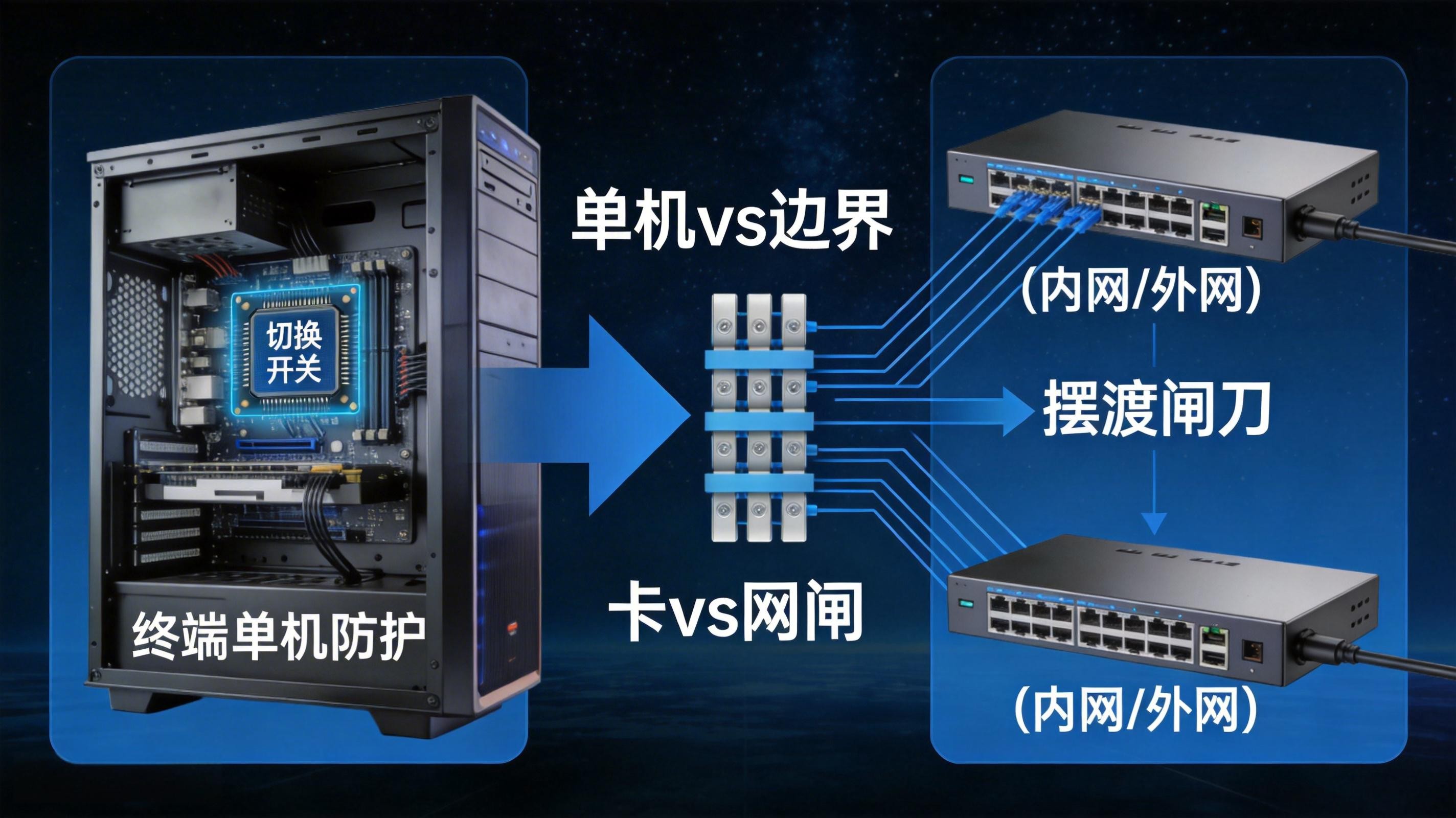 硬邊界與軟擺渡：深度解析物理隔離卡與物理隔離網閘的技術分野與場景應用